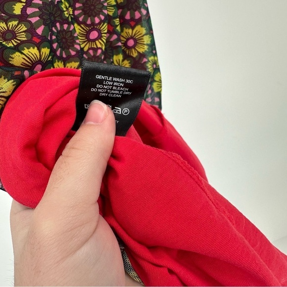 House of Holland Mesh Overlay Floral Graphic Print Midi Dress Size 2 - Picture 6 of 7